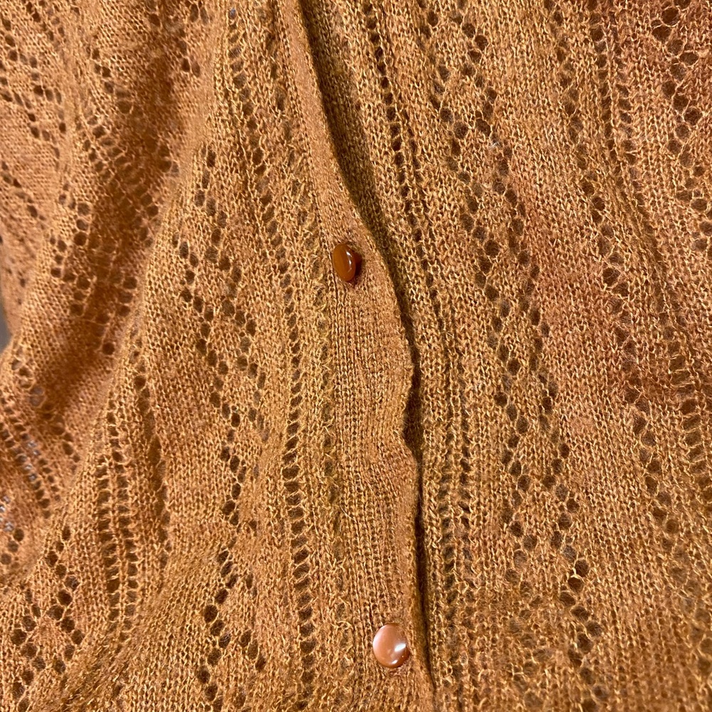 Rust Color Lightweight Granny Cardigan - Picture 2 of 5